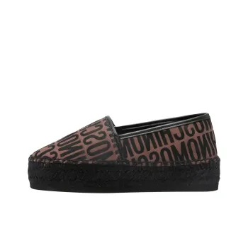 MOSCHINO Jacquard Logo Motif Platform Espadrilles