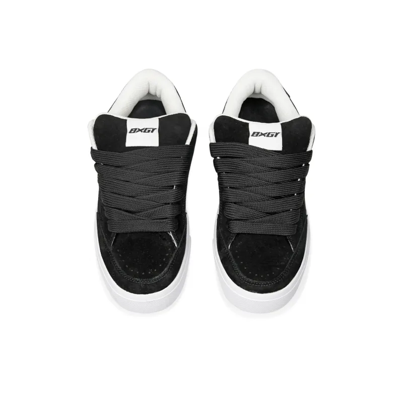 BXGY Slip Resistant Coverage Low Top Skateboard Shoes Unisex Black-3