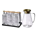 Transparent 6-Pack+Black Cup Holder+Transparent Duckbill Teapot