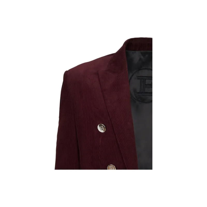 BALMAIN Double Breasted Corduroy Blazer-6