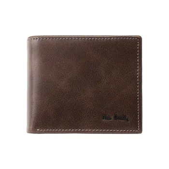 PIERRE CARDIN Top Grain Cow Leather Ticket Clip, Wallet Regular Men's Coffee