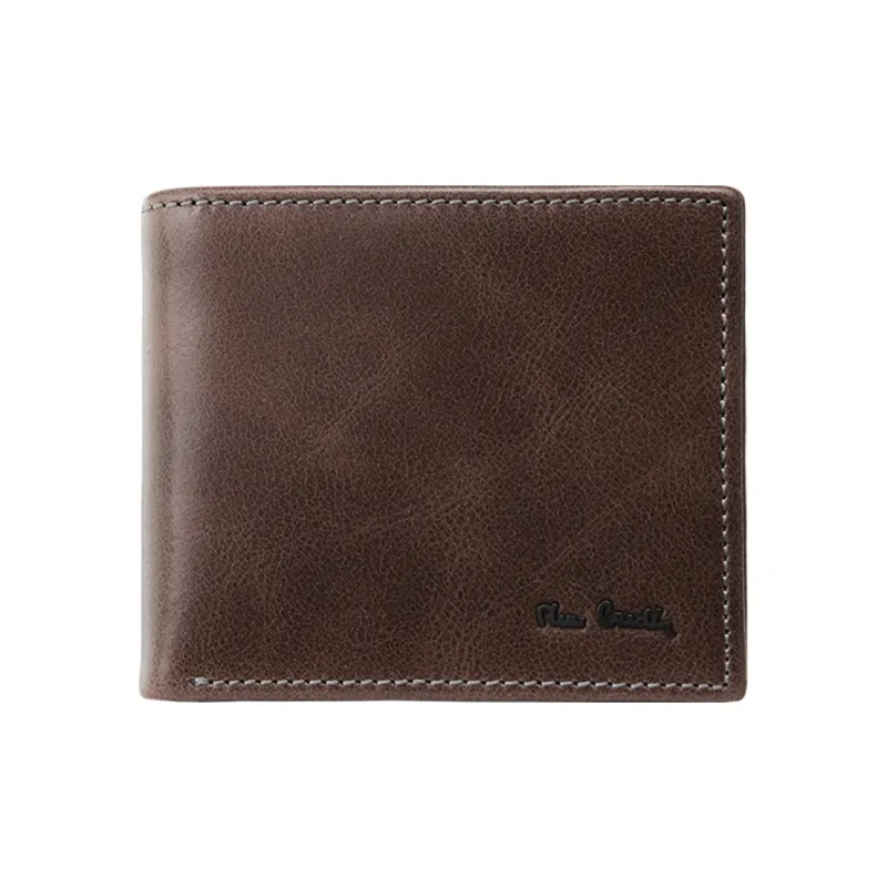 PIERRE CARDIN Top Grain Cow Leather Ticket Clip, Wallet Regular Men's Coffee-0