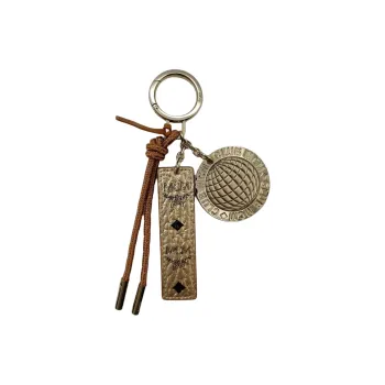 MCM Coated Canvas Keychains Women's Gold