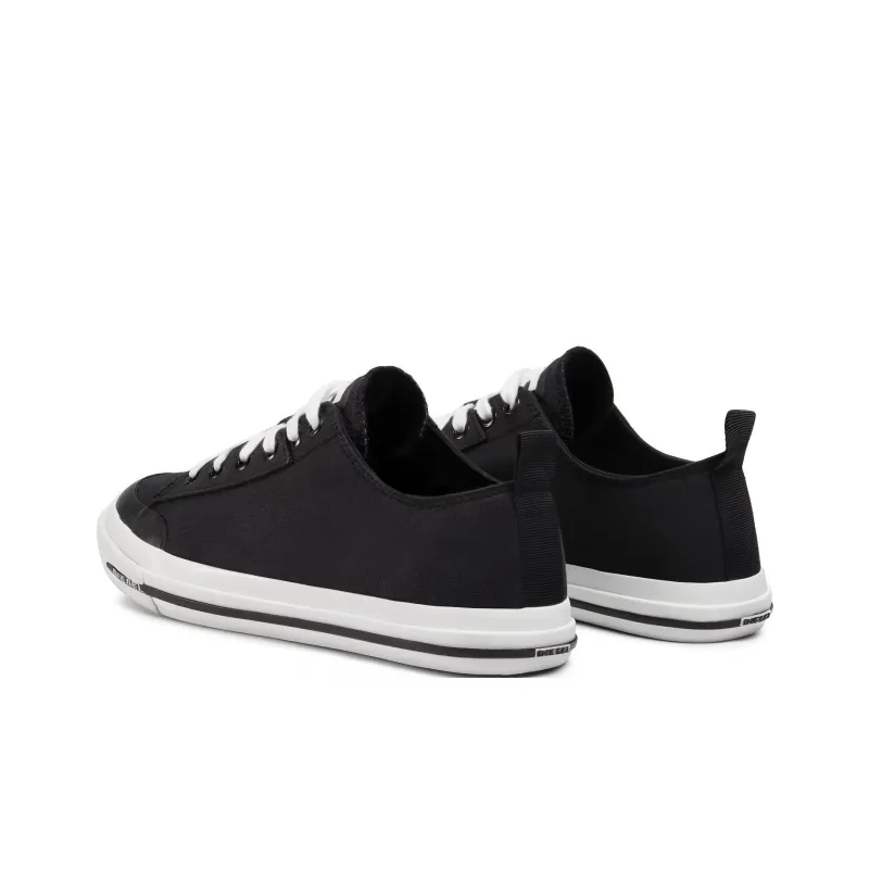 DIESEL S-Astico Anti-Slip Wear-Resistant Low-Top Skateboard Shoes Men's Black White-3