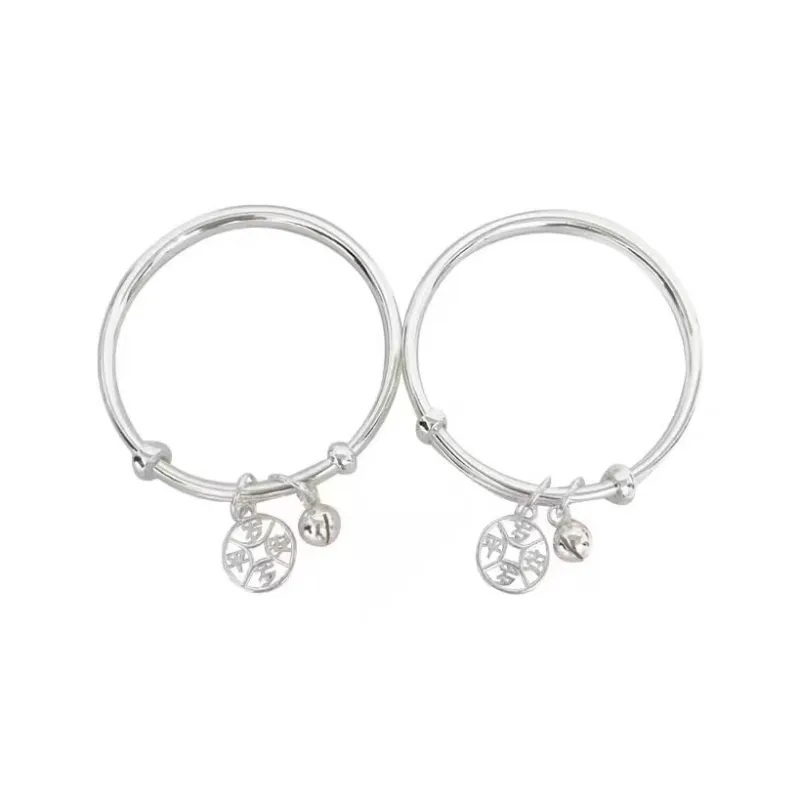 Kim Heng Hee S999 Silver Bangles Kids'-0