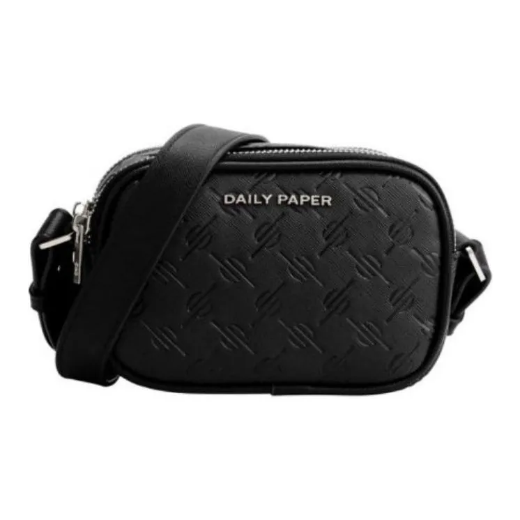 Daily Paper PU Shoulder Bag Crossbody Bag Men's Black-0
