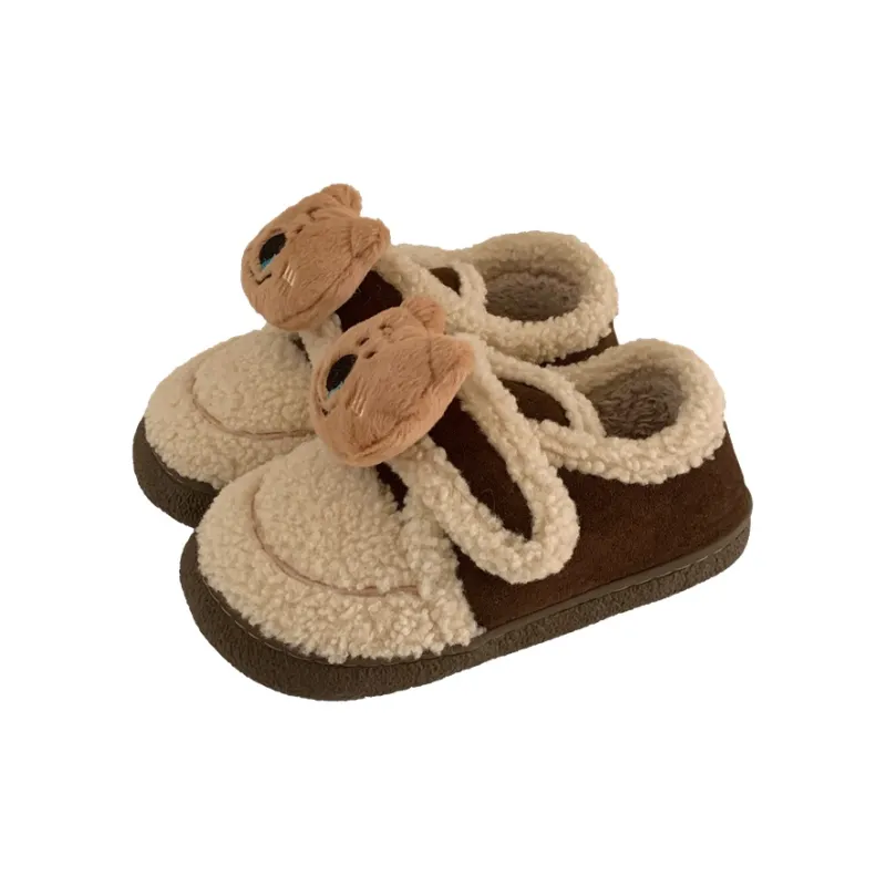 Thin Strips Cotton Slippers Women's-6