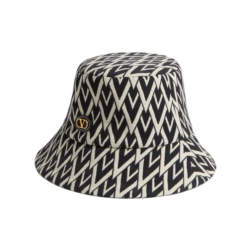 Valentino Cotton Bucket Hats Women's Black-0