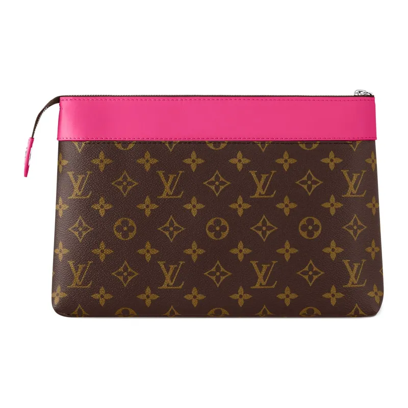 LOUIS VUITTON Pochette Voyage Coated Canvas Toiletry Bags Clutches Unisex Brown & Purple-2