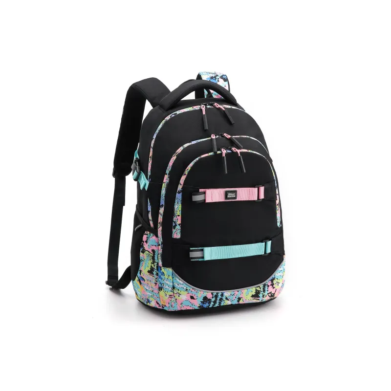 HELLO DRAGON Nylon Backpack Laptop Bag Students Backpack Regular Unisex Multicolor-1