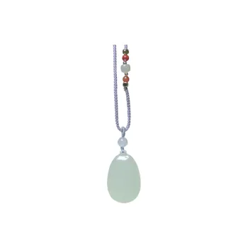Ingenuity Hetian Jade Necklaces Pale Greenish White Jade Unisex