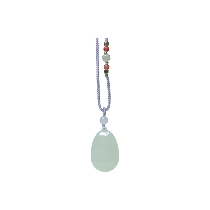 Ingenuity Hetian Jade Necklaces Pale Greenish White Jade Unisex-0