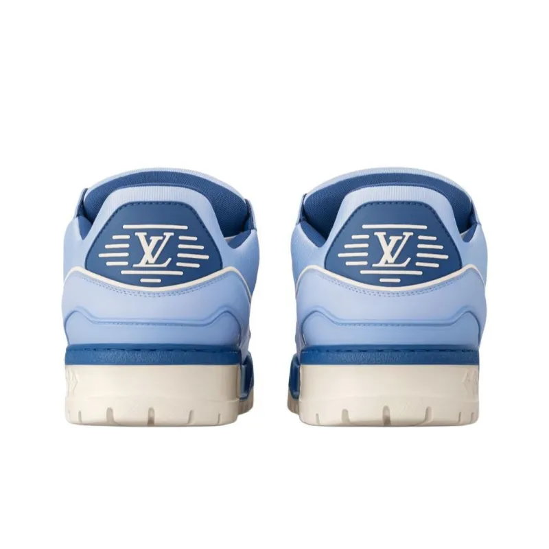 LOUIS VUITTON Trainer Maxi Low Top Skateboard Shoes Men's Blue-2