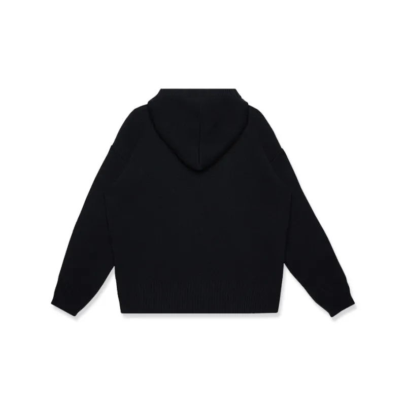 RECONET Double Moon Logo Series Knitwear Unisex Black-1