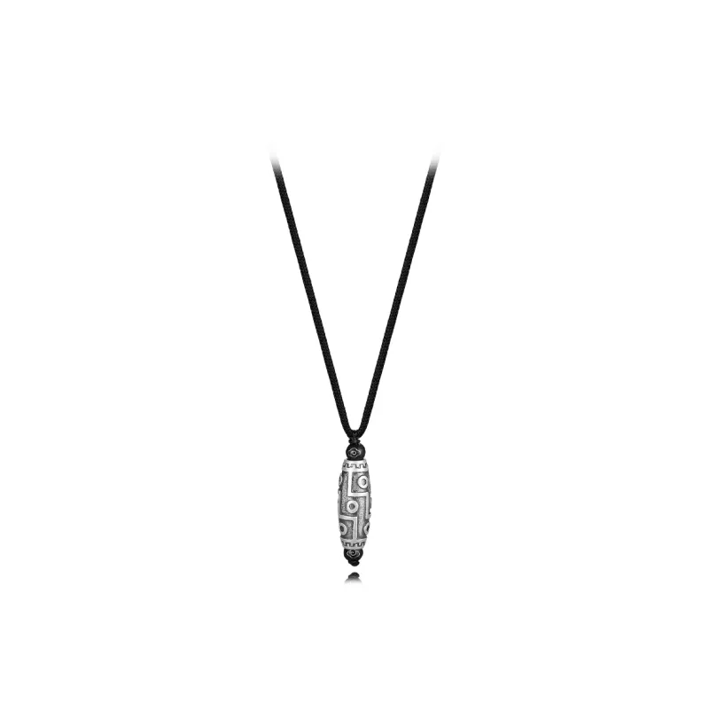 Muyan Alloy 9 Eye Dzi Bead Necklace Unisex-0