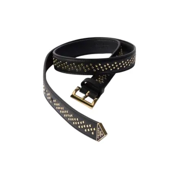 PRADA Stud Embellishment Leather Belt
