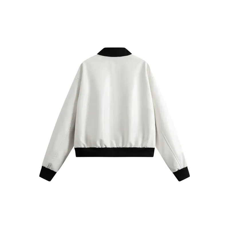 TELENT Leather Jacket Unisex White[Print]-10