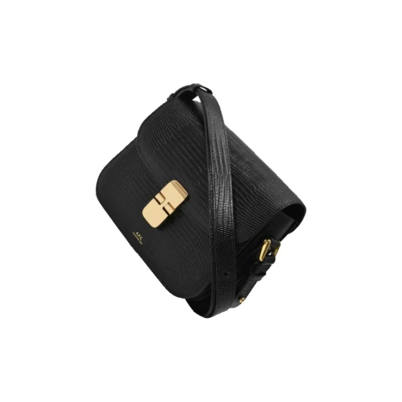 A.P.C Cow Leather Shoulder Bag Women's Black-2