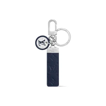 LOUIS VUITTON Leather Keychains Unisex Blue