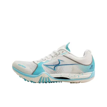 HEALTH Anti Slip Wear Resistant Low Top Full Length Carbon Plate Training Running Shoes Unisex Sky Blue Sea White