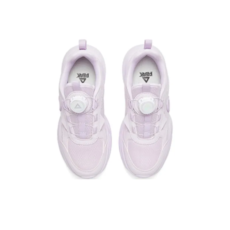 PEAK Anti Slip Wear Resistant Low Top Kids Lifestyle Shoes Light Purple Teenagers-2