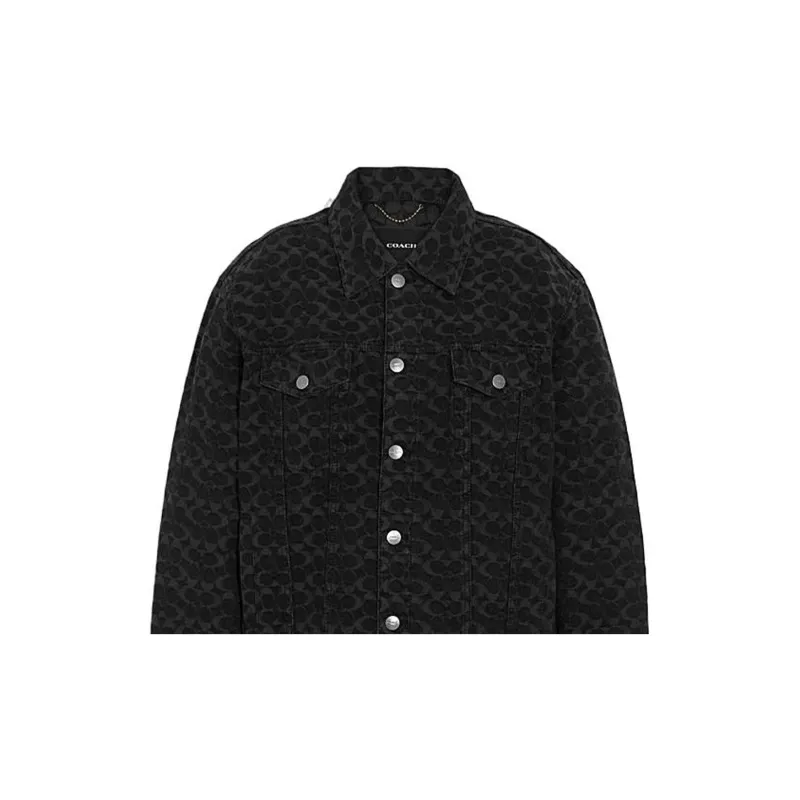 COACH FW22 Denim Jacket Women's Black-3