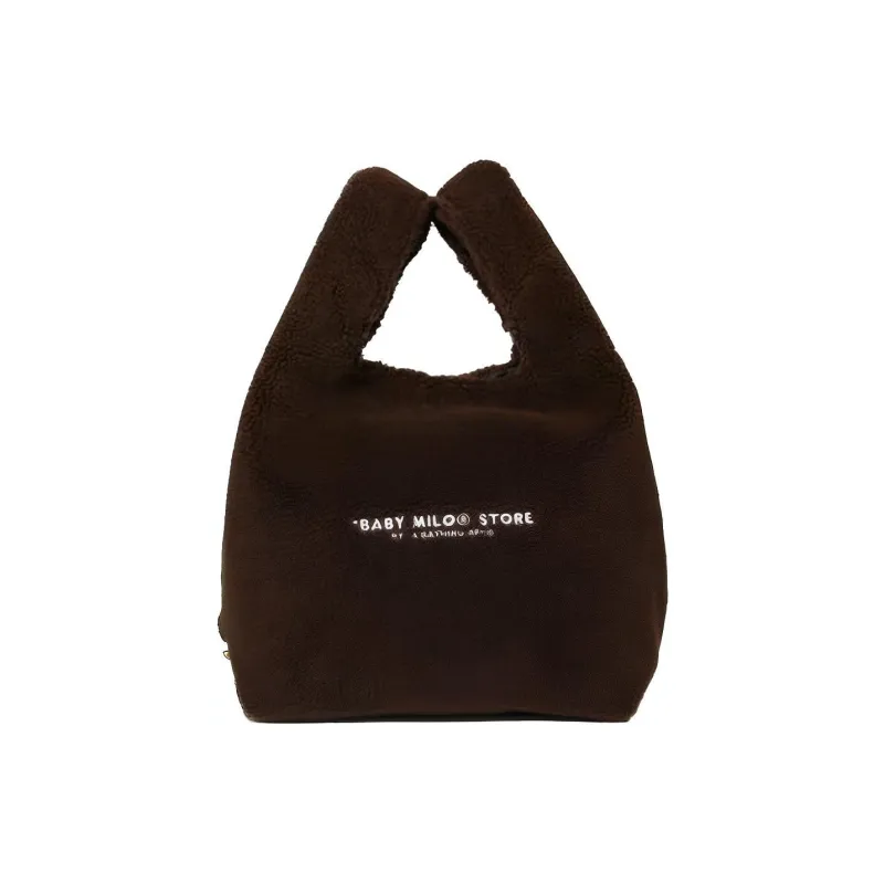 A BATHING APE Bape Faux Fur Tote Bag Shopping Bag Handbag Regular Unisex Black-2