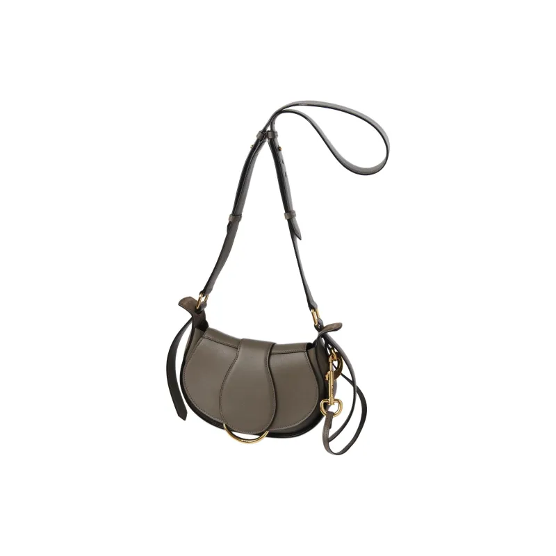 Chloe Smooth Calf Leather Shoulder Bag Crossbody Bag Small Size Women's Flannel Gray-2