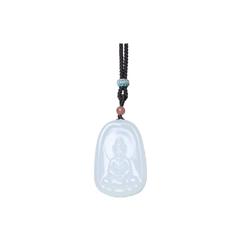 Ingenuity Hetian Jade Necklaces White Jade Unisex-0