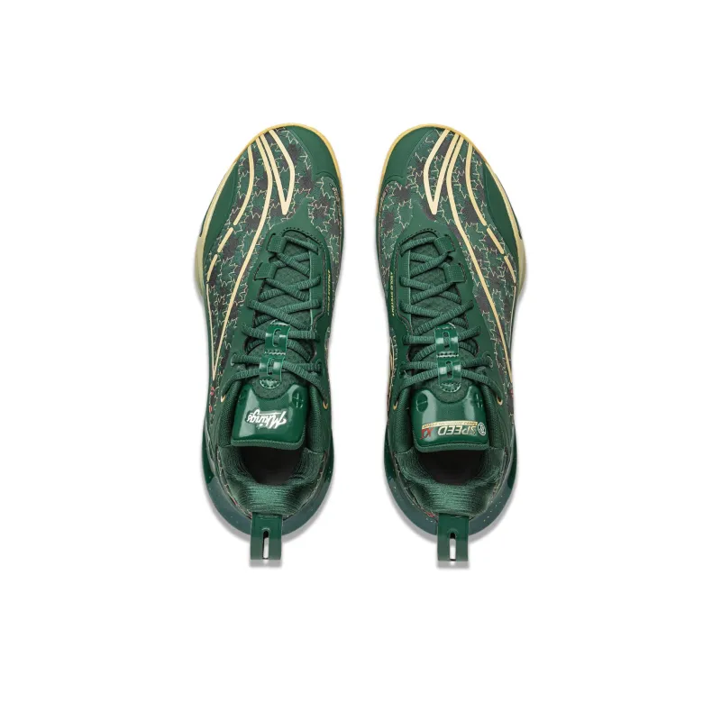 LiNing Flash Strike 11 Supportive And Elastic Low Top Basketball Shoes Men's Green-3