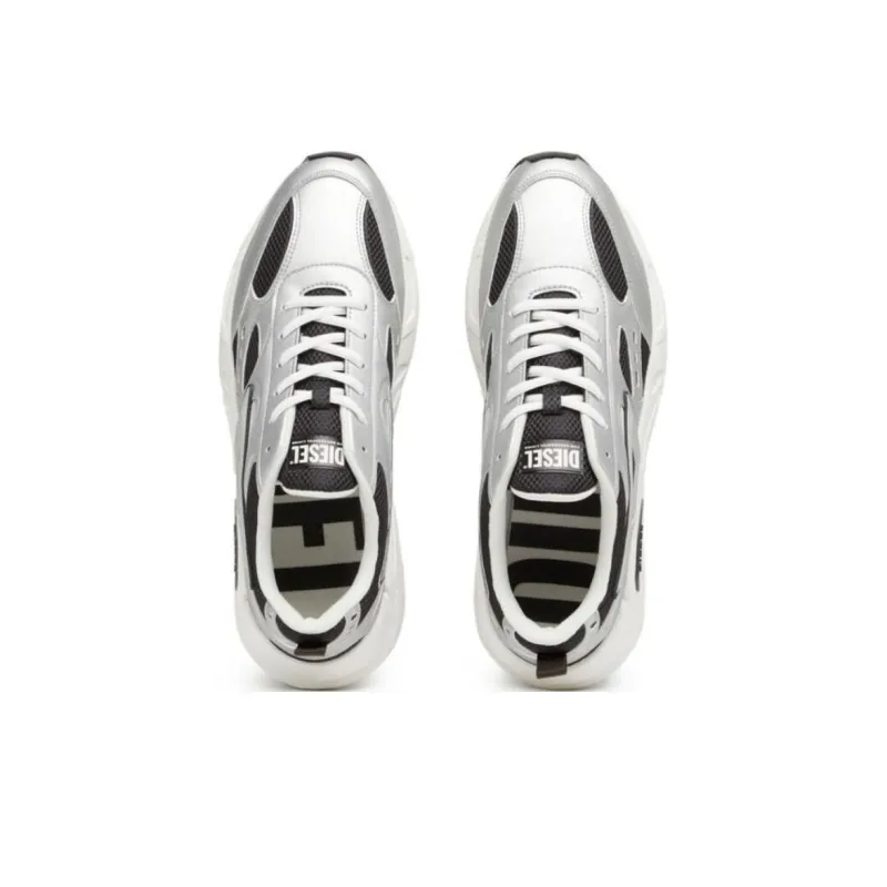 DIESEL Low Top Casual Shoes Women's White Black-4