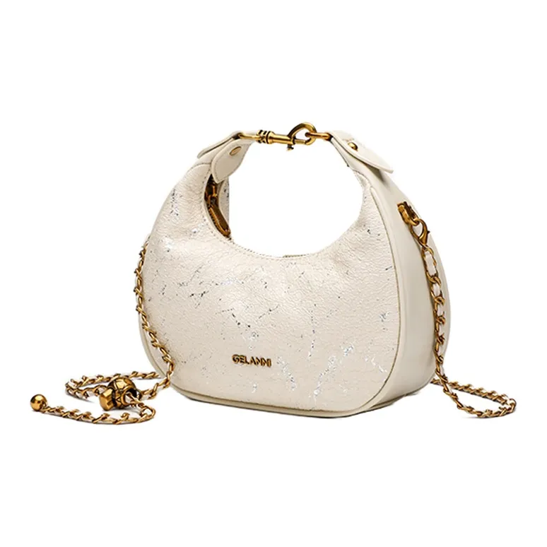 GELANNI PU Crescent Bag Handbag Crossbody Bag Shoulder Bag Regular Women's Ecru-2