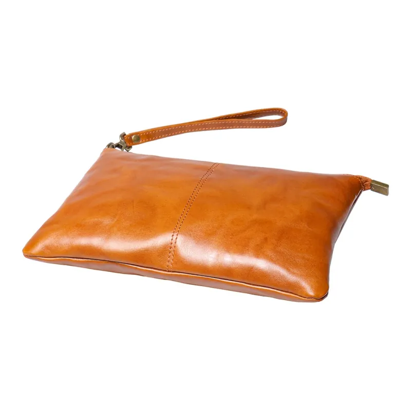 LARTIGENT Top Grain Cow Leather Clutch Men's Brown/Coffee/Black-2