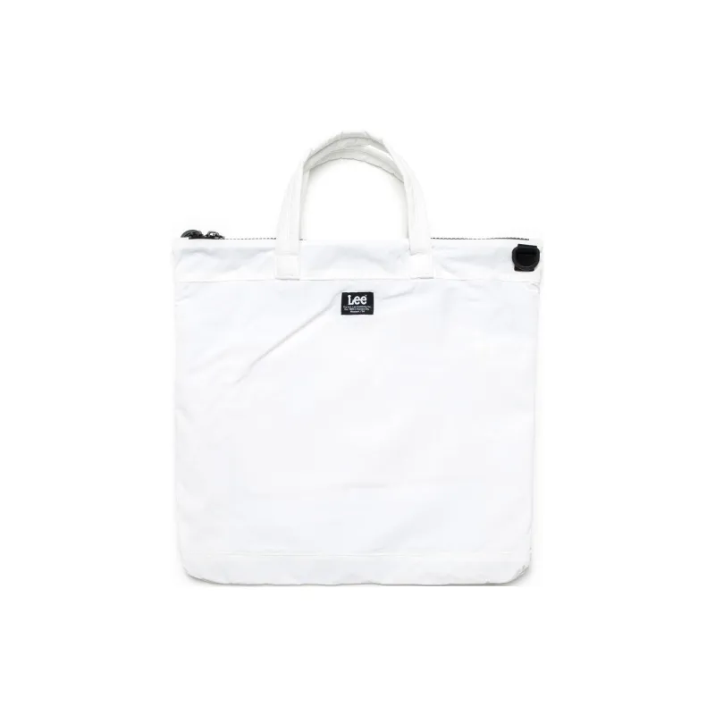 Lee Nylon Shoulder Bag, Crossbody Bag, Handbag Unisex White-3