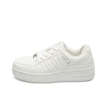 ZHR White Day Tale Coverage Abrasion Resistant Low Top Skateboard Shoes Unisex