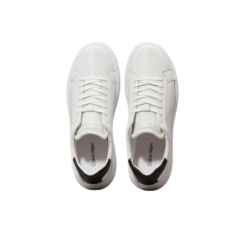 CALVIN KLEIN Low Top Skateboard Shoes Men's White-3