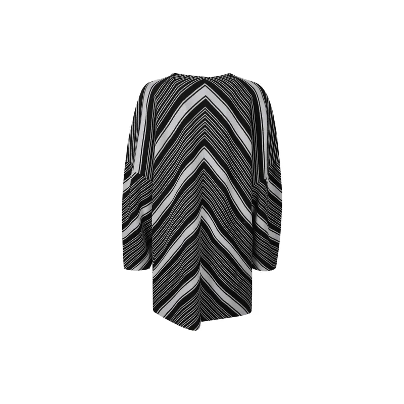 MISSONI Oversized Sleeved Plunging V Neckline Mini Dress-1