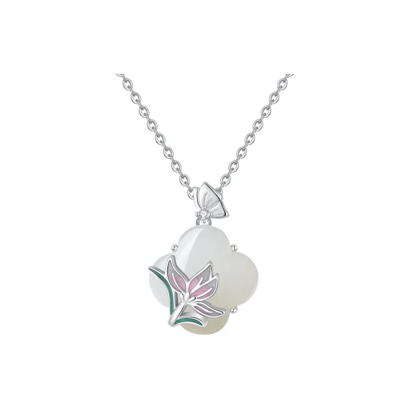 FUSSEM Hetian Jade Necklaces White Jade Unisex-0