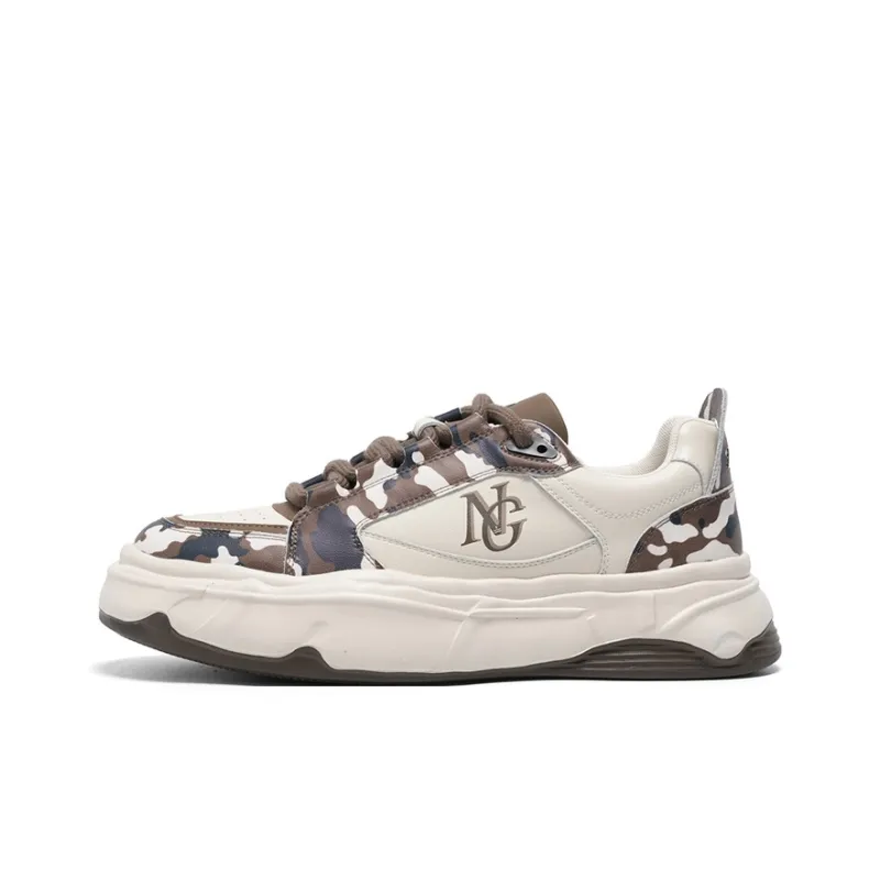 NAVIGARE Italy Version Small Sailboat Casual Low Top Skateboard Shoes Men's Khaki-0