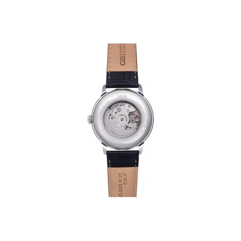 ORIENT Automatic/Manual Mechanical Movement Leather Strap Watch Men's Watches White Dial-1