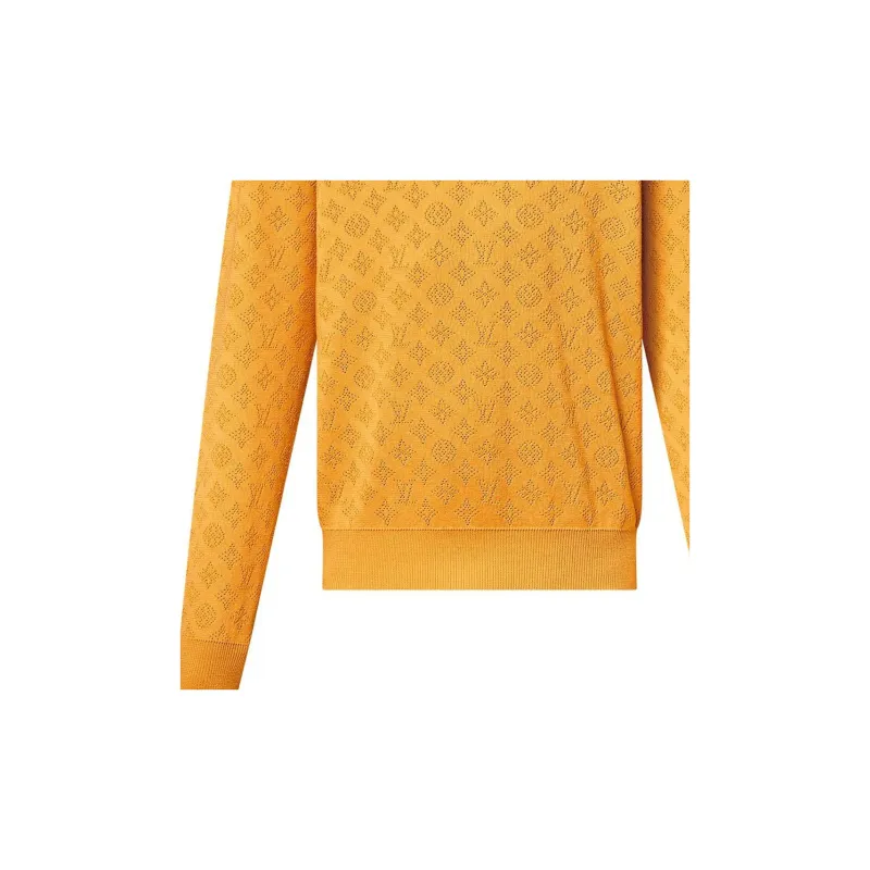 LOUIS VUITTON 1AGJHI Monogram Pointelle Cotton Pullover-3