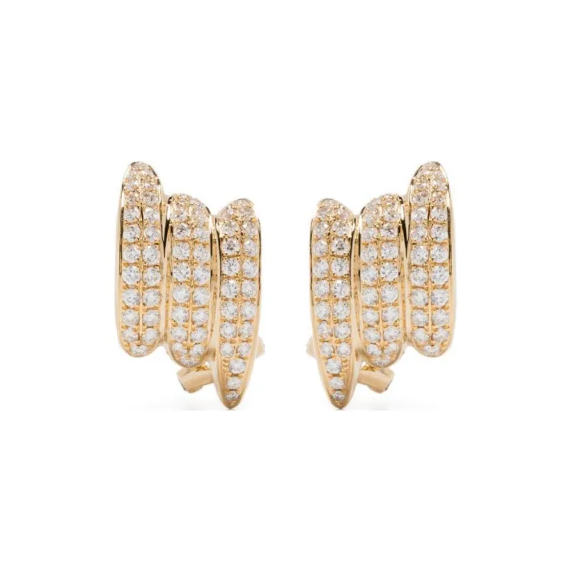 Anita Ko 18K Yellow Gold Small Clair Diamond Earrings-0