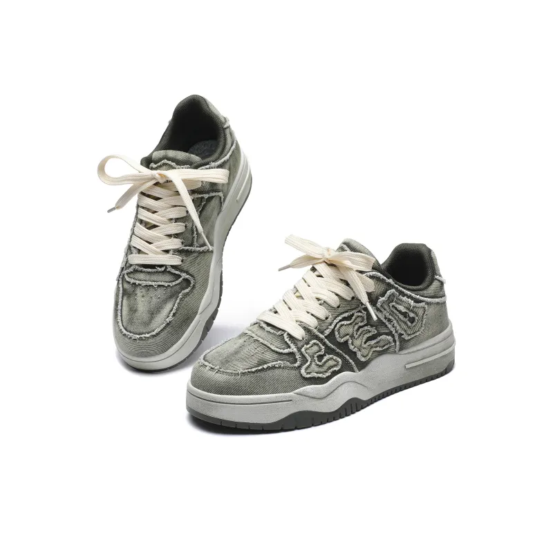CEDAR HAN Canvas Shoes Unisex Low Top Blue-33