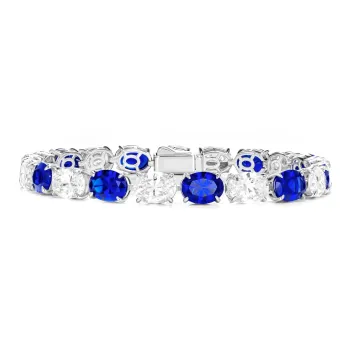 GAONAS 925 Sterling Silver, Synthetic Cubic Zirconia Bracelets Women's