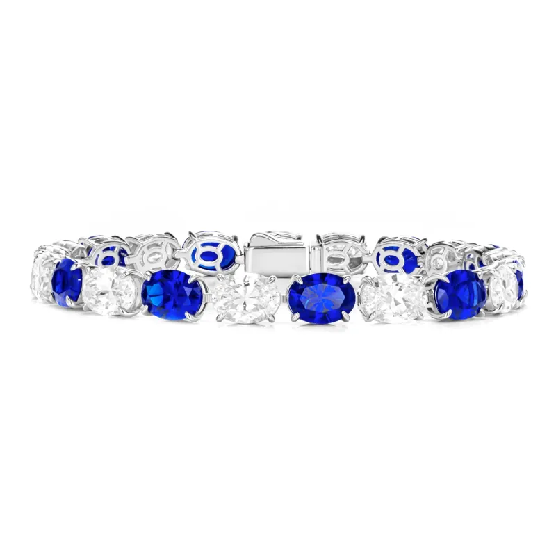 GAONAS 925 Sterling Silver, Synthetic Cubic Zirconia Bracelets Women's-0