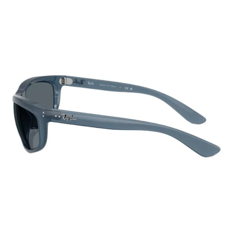 RayBan Nylon Rectangular Sunglasses Men's Blue/Light Brown-2