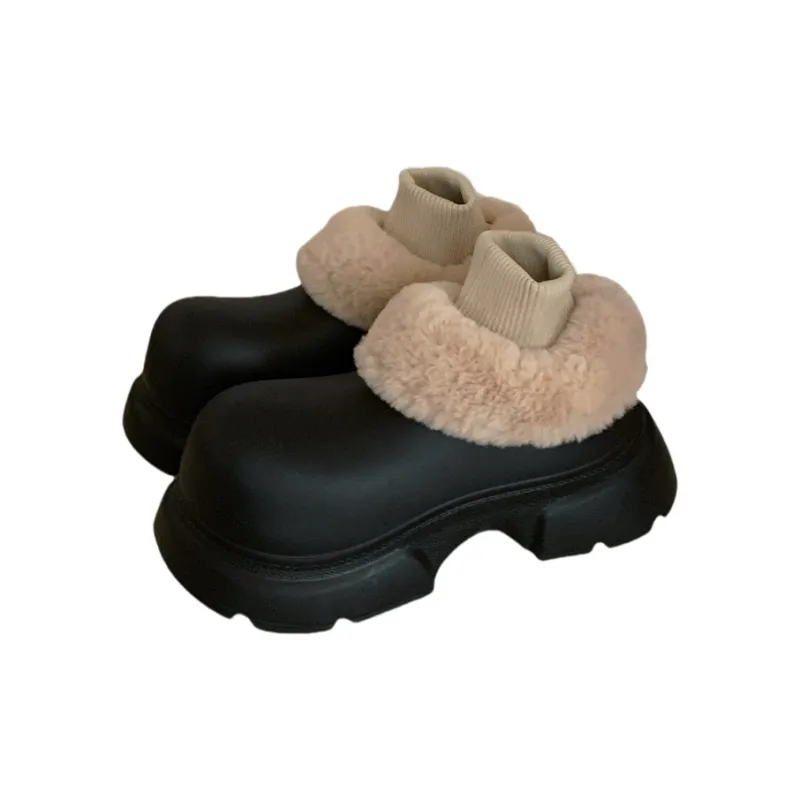 Thin Strips Cotton Slippers Women's, Cream White-6