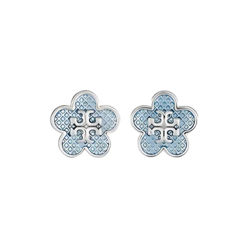 TORY BURCH Kira Flower Enamel Stud Earrings-0