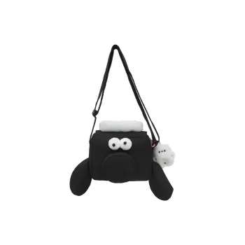 DALO Nylon Shoulder Bag Crossbody Bag Women's Black/White