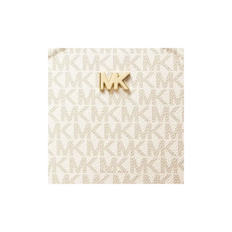 MICHAEL KORS Delaney Cow Leather One Shoulder Handbag Crossbody Bag Medium Size Women's White Brown Multicolor-4